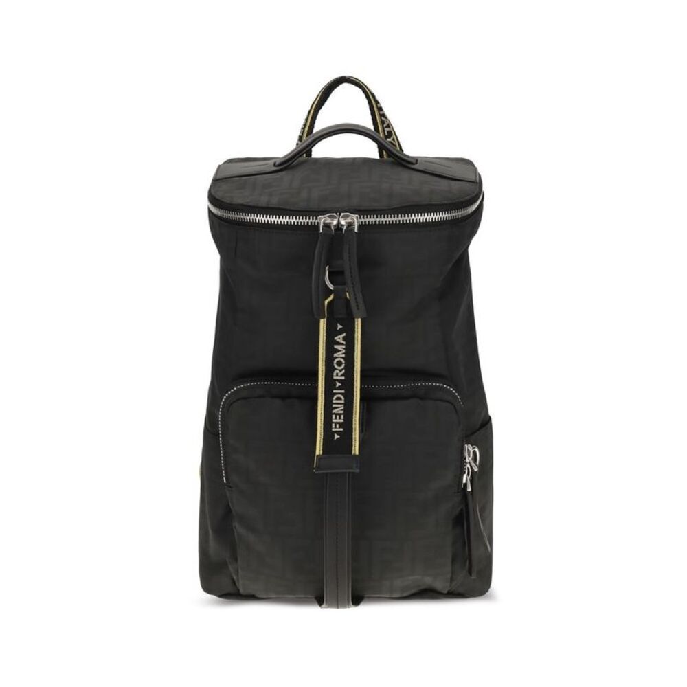Fendi Black Polyester Men's Backpack